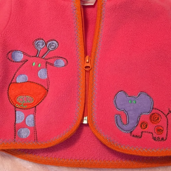 Pink Hanna Andersson elephant&giraffe coat size 60 - Picture 3 of 6